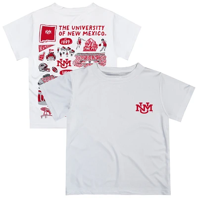 Youth Vive La Fete White New Mexico Lobos Impressions Artwork T-Shirt