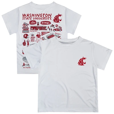 Youth Vive La Fete White Washington State Cougars Impressions Artwork T-Shirt