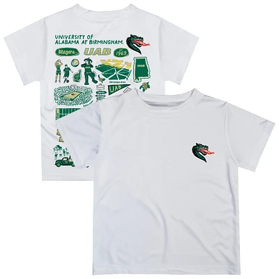 Youth Vive La Fete White UAB Blazers Impressions Artwork T-Shirt