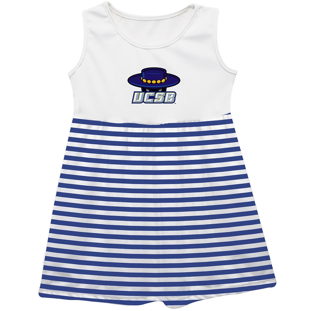 Girls Infant Vive La Fete Navy UC Santa Barbara Gauchos Striped Tank Top Dress