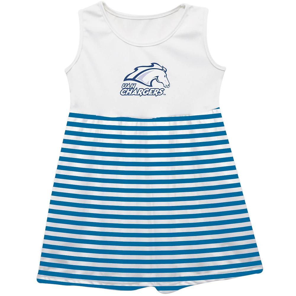 Girls Infant Vive La Fete Blue UAH Chargers Striped Tank Top Dress