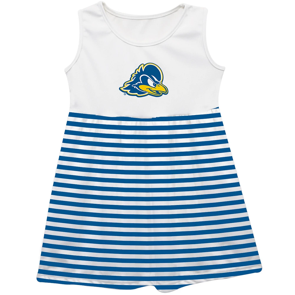 Girls Infant Vive La Fete Royal Delaware Fightin' Blue Hens Striped Tank Top Dress