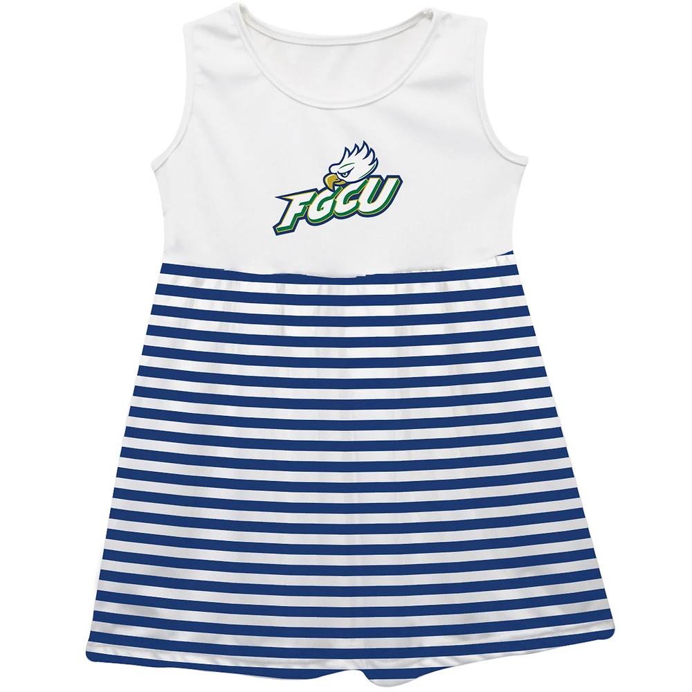 Girls Infant Vive La Fete Blue Florida Gulf Coast Eagles Striped Tank Top Dress