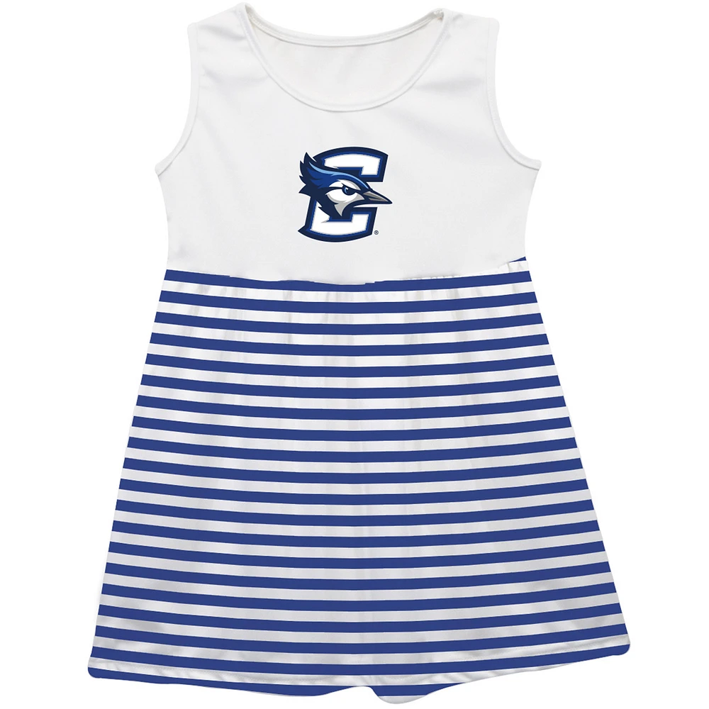 Girls Infant Vive La Fete Blue Creighton Bluejays Striped Tank Top Dress