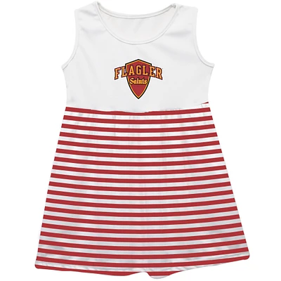 Girls Infant Vive La Fete Crimson Flagler Saints Striped Tank Top Dress