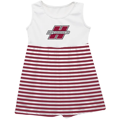 Girls Infant Vive La Fete  Maroon Henderson State Reddies Striped Tank Top Dress