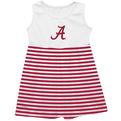 Girls Infant Vive La Fete  Crimson Alabama Tide Striped Tank Top Dress