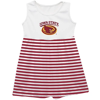 Girls Infant Vive La Fete Cardinal Iowa State Cyclones Striped Tank Top Dress