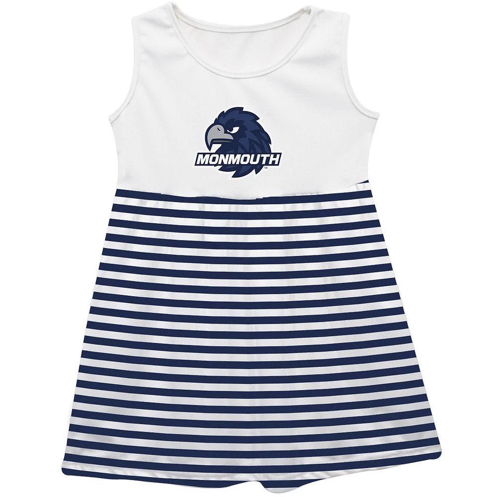 Girls Infant Vive La Fete Navy Monmouth Hawks Striped Tank Top Dress