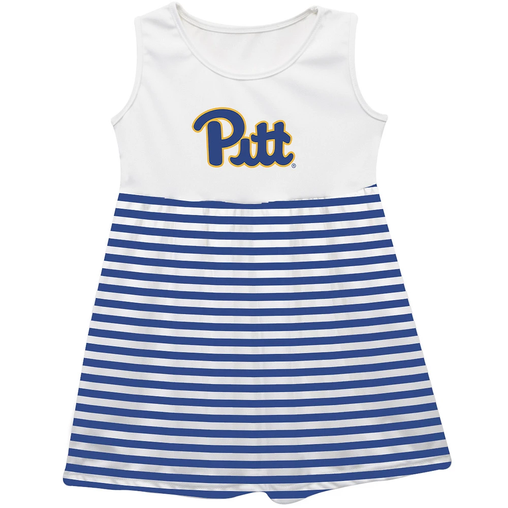Girls Infant Vive La Fete Royal Pitt Panthers Striped Tank Top Dress