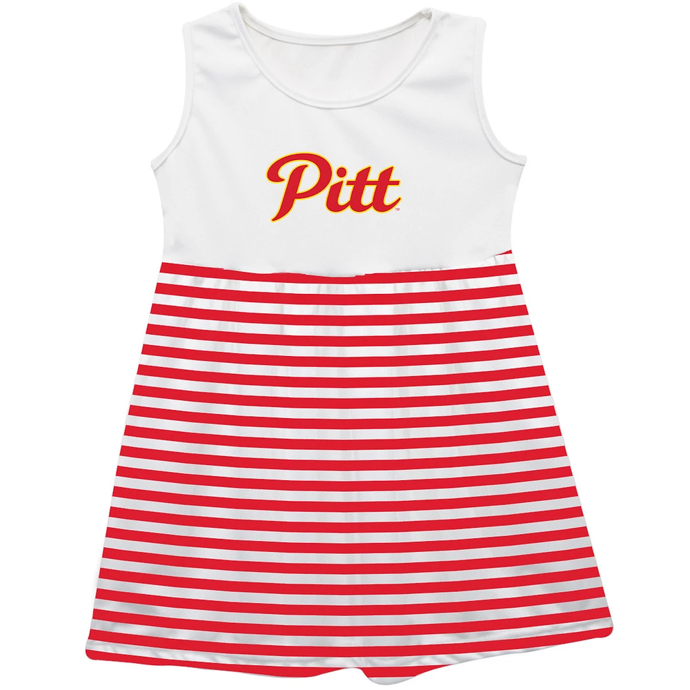 Girls Infant Vive La Fete Crimson Pittsburg State Gorillas Striped Tank Top Dress