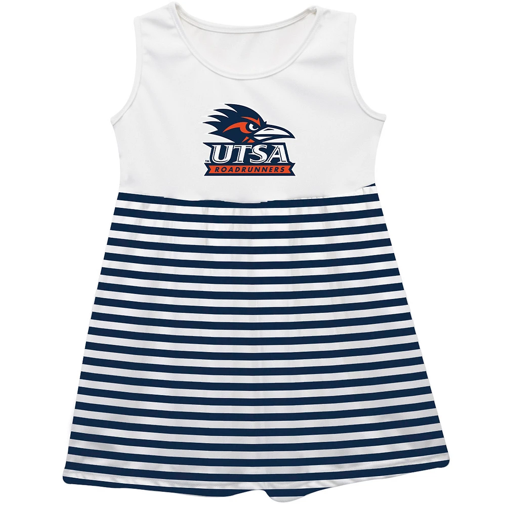 Girls Infant Vive La Fete Navy UTSA Roadrunners Striped Tank Top Dress