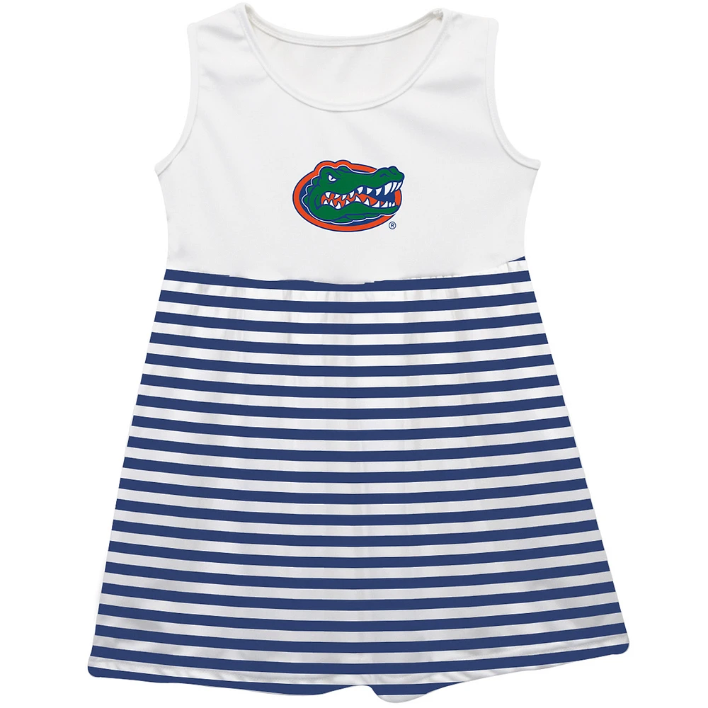 Girls Infant Vive La Fete Royal Florida Gators Striped Tank Top Dress