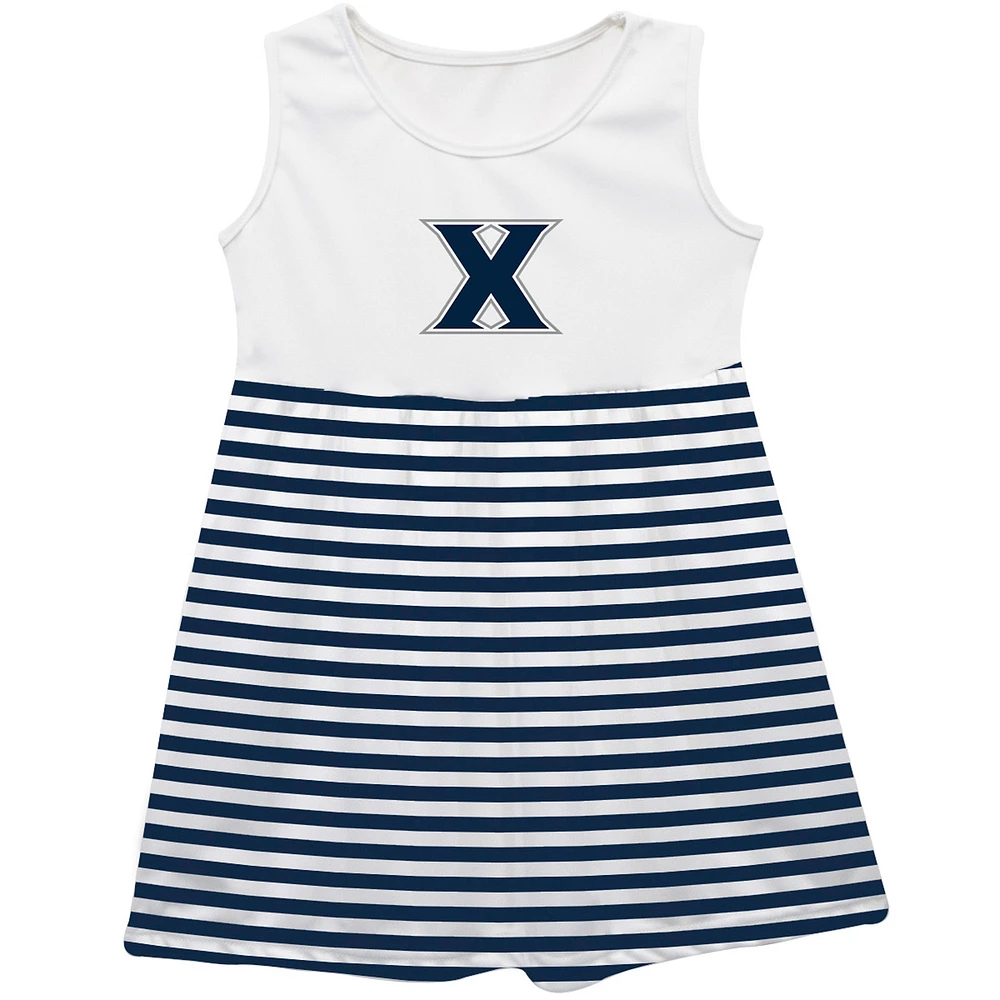 Girls Infant Vive La Fete Navy Xavier Musketeers Striped Tank Top Dress
