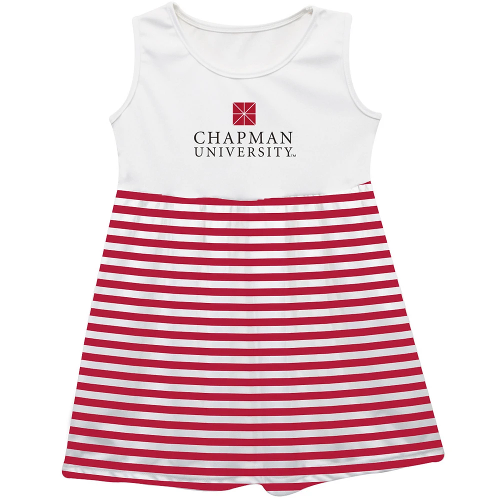 Girls Toddler Vive La Fete Red Chapman Panthers Striped Tank Top Dress
