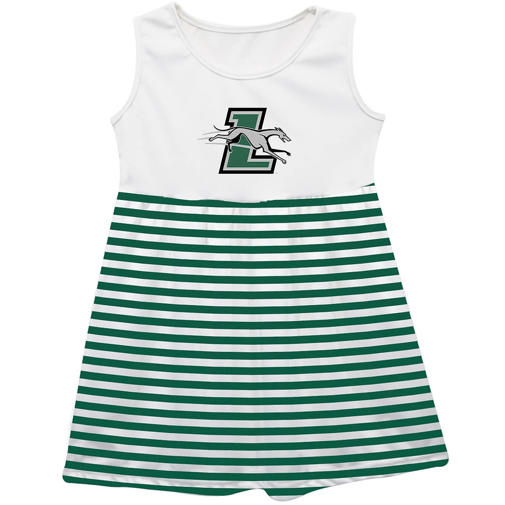 Girls Toddler Vive La Fete Green Loyola Greyhounds Striped Tank Top Dress