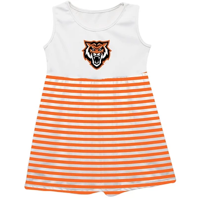 Girls Toddler Vive La Fete  Orange Idaho State Bengals Striped Tank Top Dress