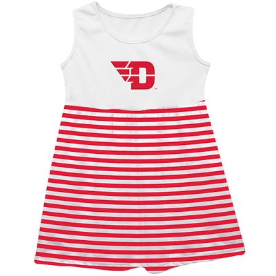 Girls Toddler Vive La Fete  Red Dayton Flyers Striped Tank Top Dress