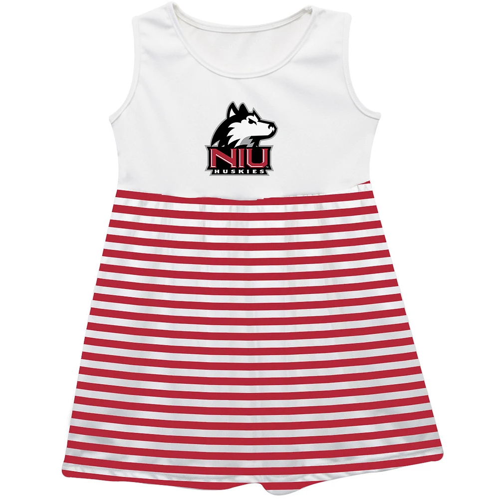 Girls Toddler Vive La Fete Red Northern Illinois Huskies Striped Tank Top Dress