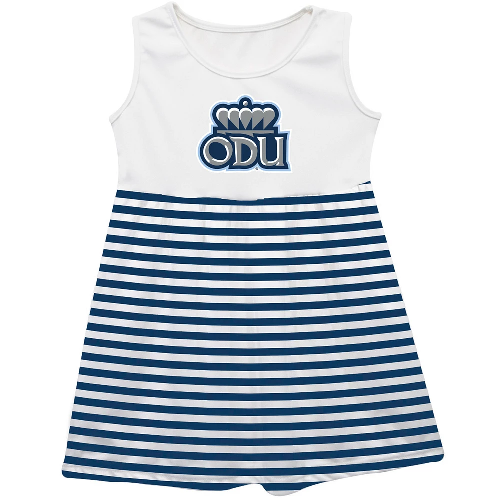 Girls Toddler Vive La Fete Blue Old Dominion Monarchs Striped Tank Top Dress