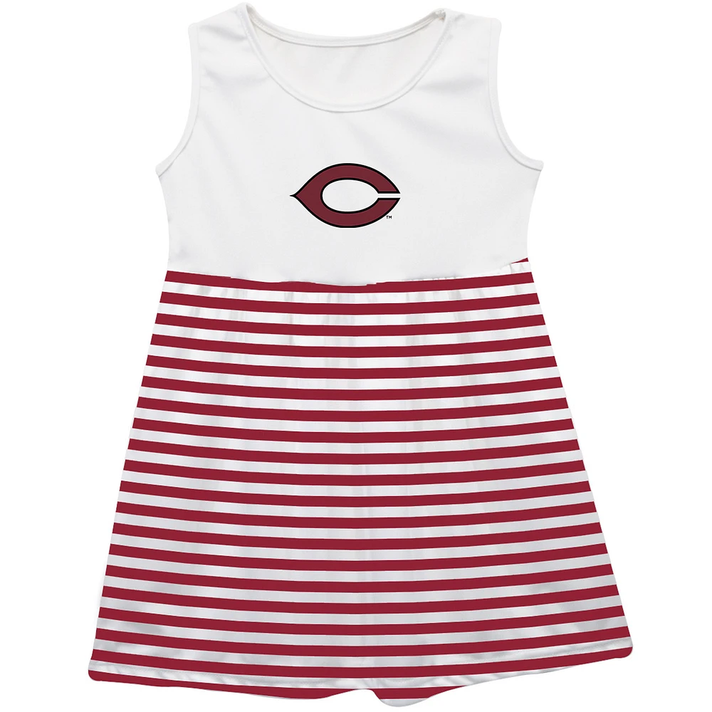 Girls Toddler Vive La Fete Maroon UChicago Maroons Striped Tank Top Dress