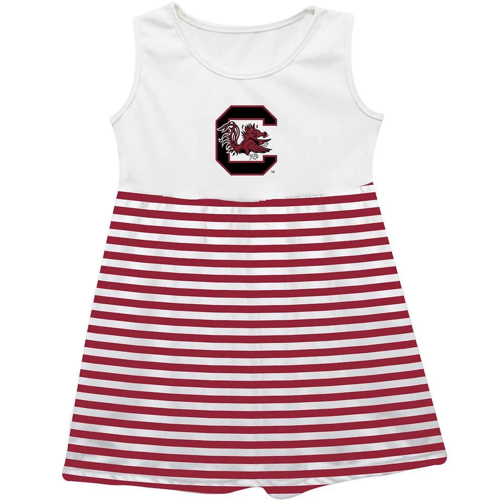 Girls Toddler Vive La Fete Garnet South Carolina Gamecocks Striped Tank Top Dress