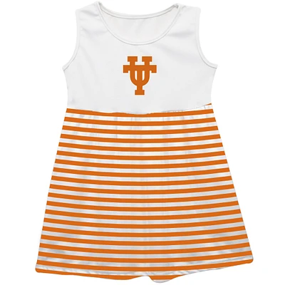 Girls Toddler Vive La Fete  Texas Orange Longhorns Striped Tank Top Dress