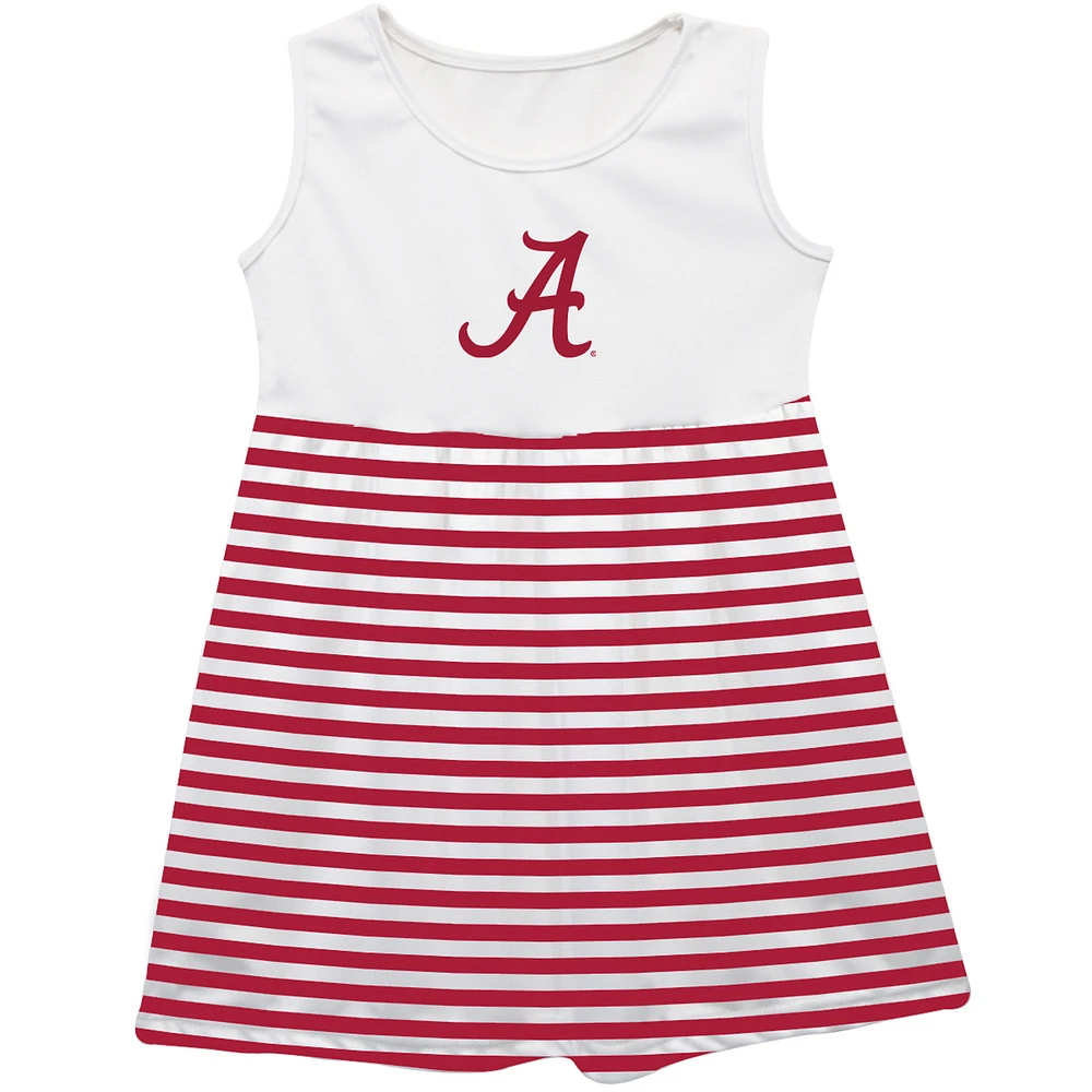 Girls Youth Vive La Fete Crimson Alabama Tide Striped Tank Top Dress