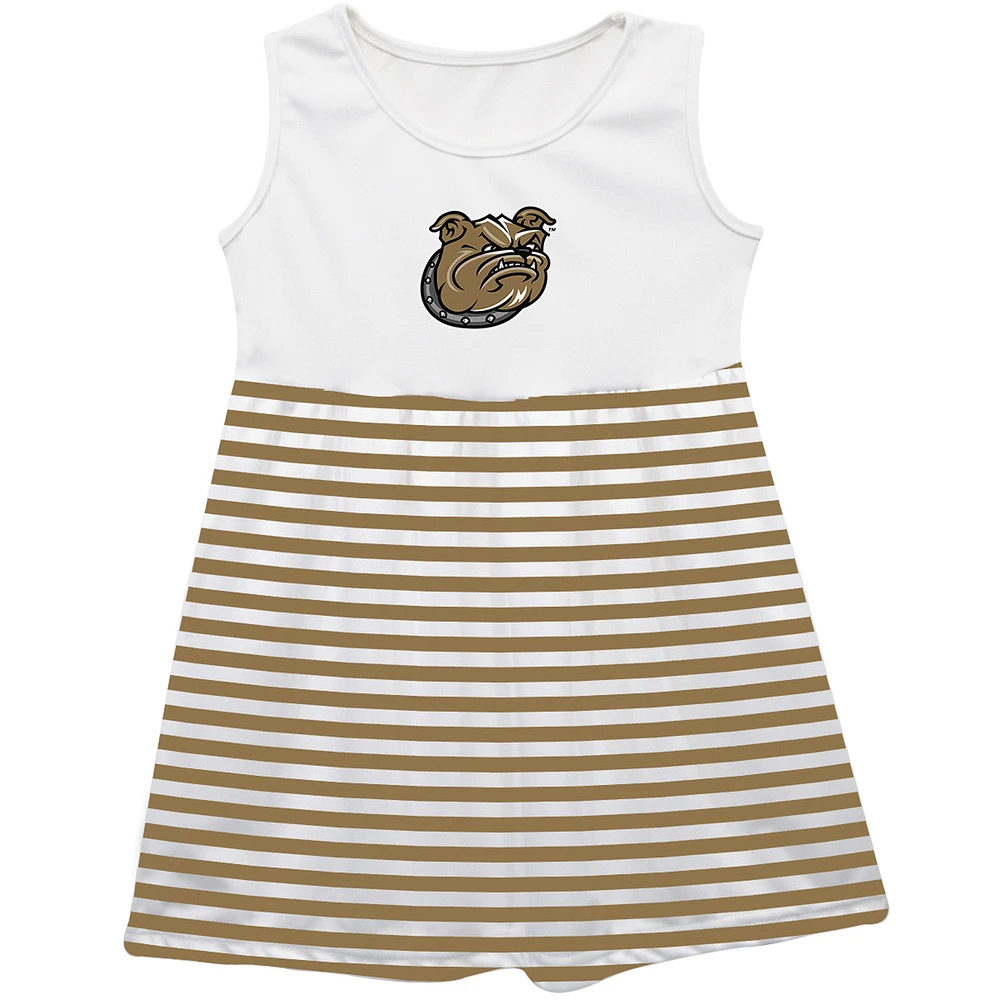 Girls Youth Vive La Fete Gold Bryant Bulldogs Striped Tank Top Dress
