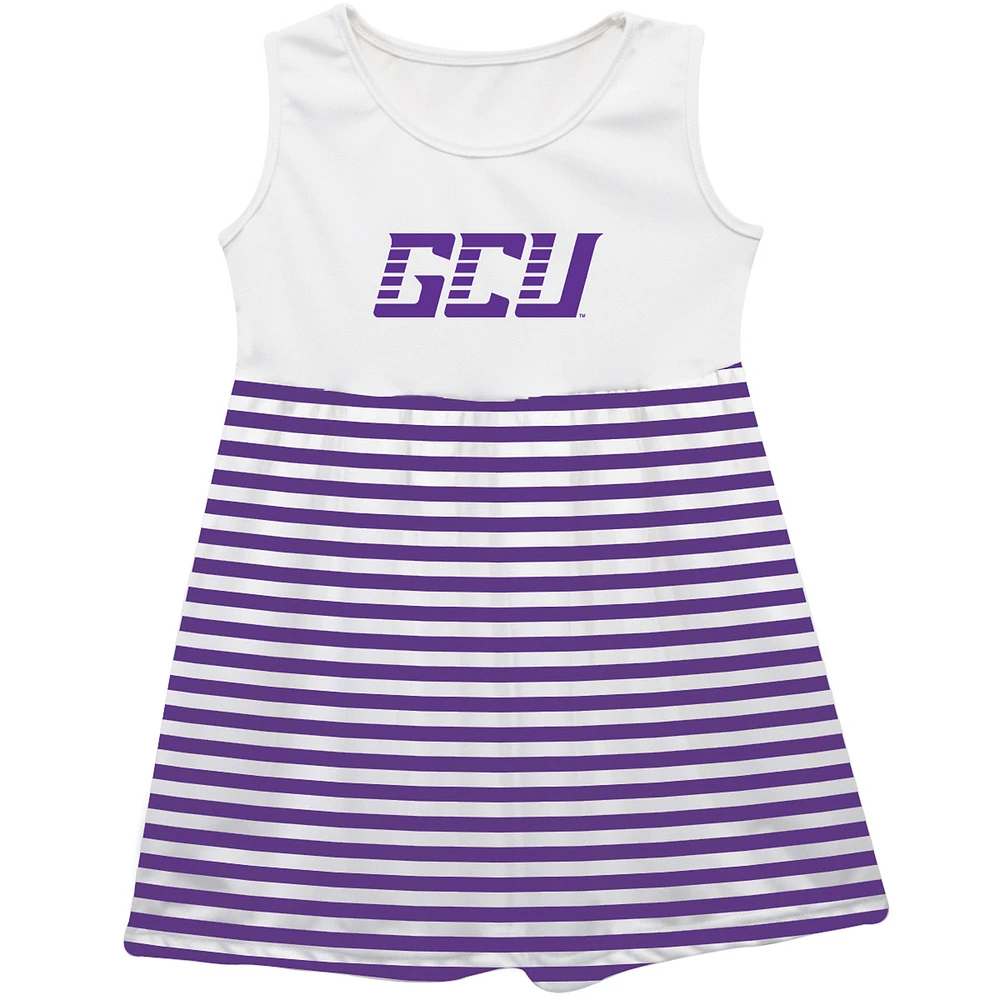 Girls Youth Vive La Fete Purple Grand Canyon Antelopes Striped Tank Top Dress