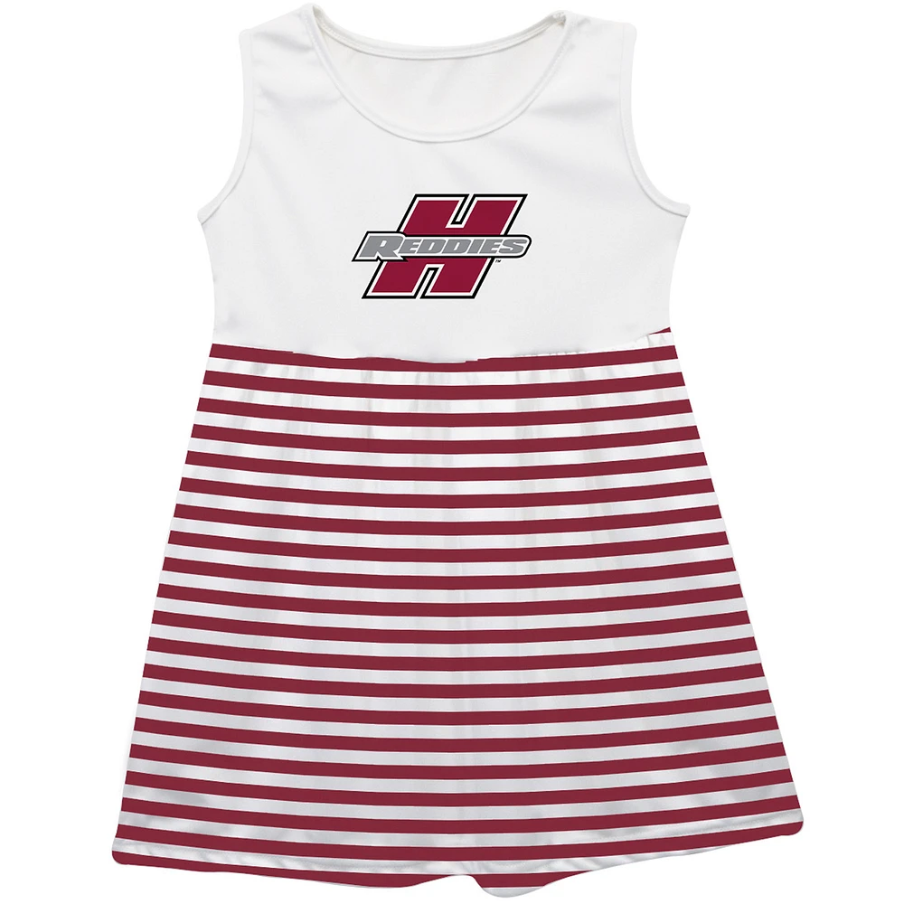 Girls Youth Vive La Fete Maroon Henderson State Reddies Striped Tank Top Dress
