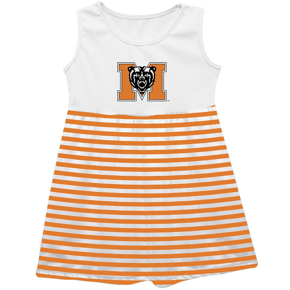 Girls Youth Vive La Fete Orange Mercer Bears Striped Tank Top Dress