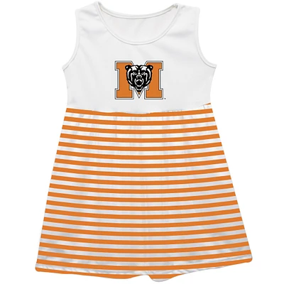 Girls Youth Vive La Fete Orange Mercer Bears Striped Tank Top Dress