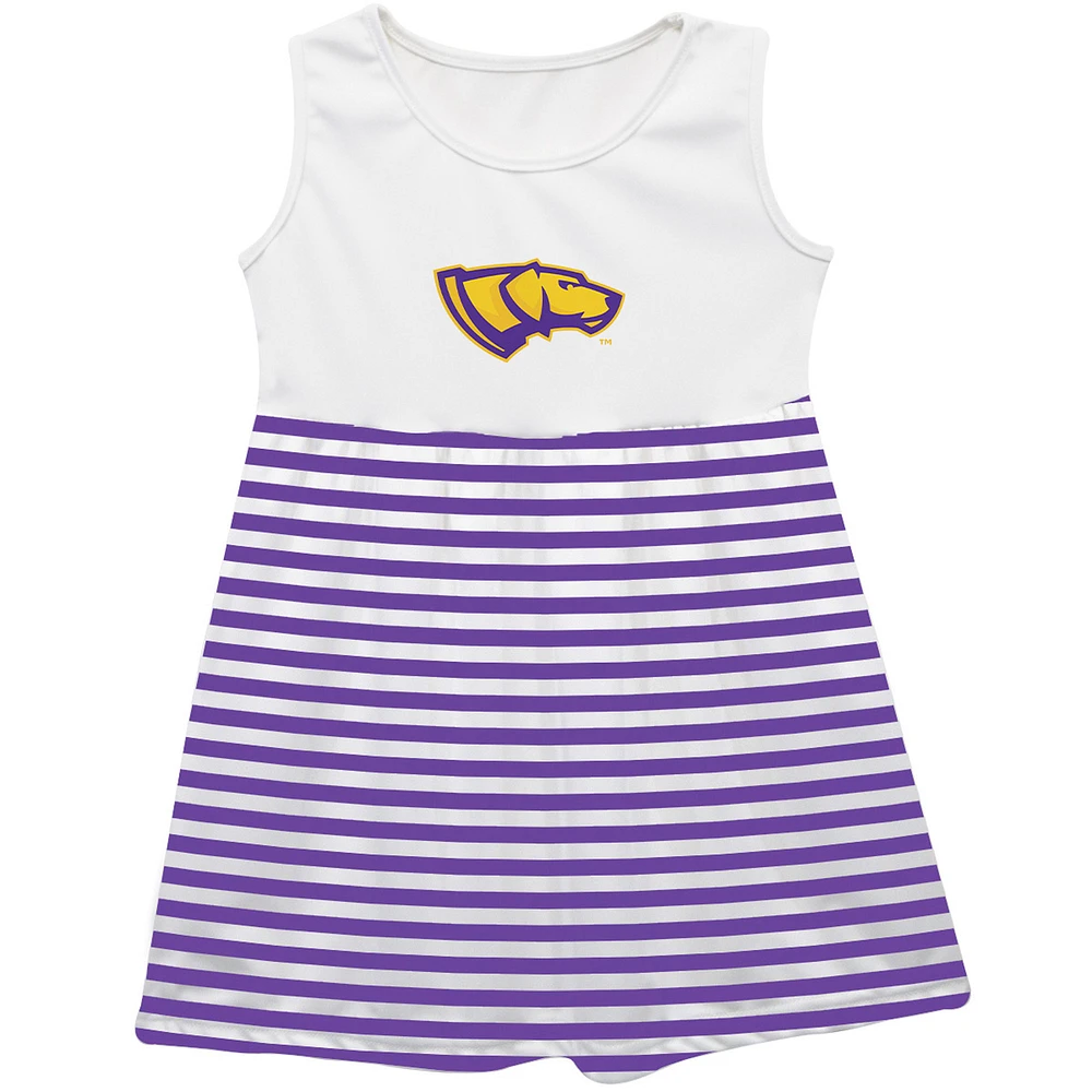 Girls Youth Vive La Fete Purple Wisconsin-Stevens Point Pointers Striped Tank Top Dress