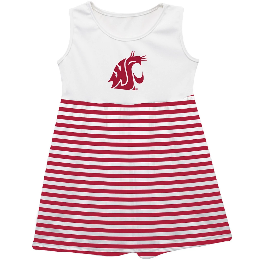 Girls Youth Vive La Fete Crimson Washington State Cougars Striped Tank Top Dress