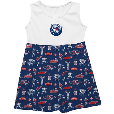 Girls Infant Vive La Fete Navy Belmont Bruins Impressions Artwork Tank Top Dress