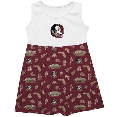 Girls Infant Vive La Fete Garnet Florida State Seminoles Impressions Artwork Tank Top Dress