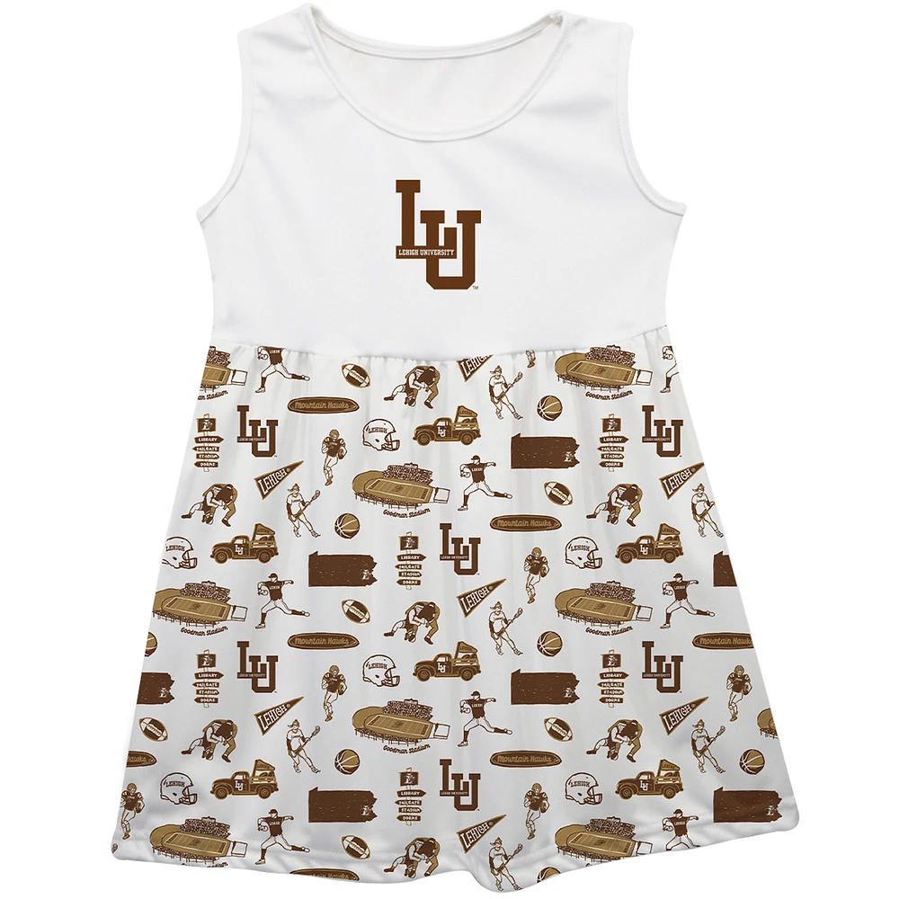 Girls Infant Vive La Fete Lehigh Mountain Hawks Impressions Artwork Tank Top Dress