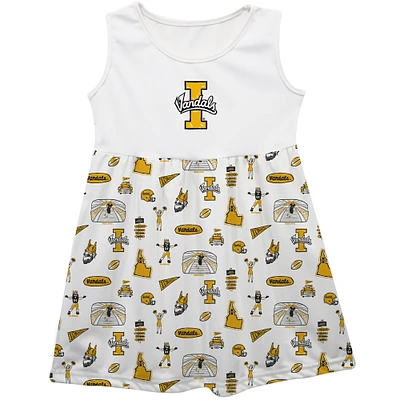 Girls Infant Vive La Fete  White Idaho Vandals Impressions Artwork Tank Top Dress