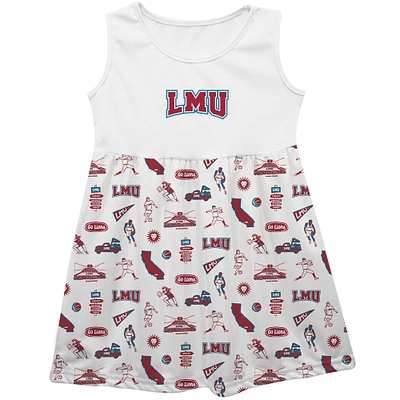 Girls Infant Vive La Fete  White Loyola Marymount Lions Impressions Artwork Tank Top Dress