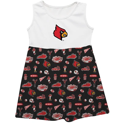 Girls Infant Vive La Fete  Black Louisville Cardinals Impressions Artwork Tank Top Dress