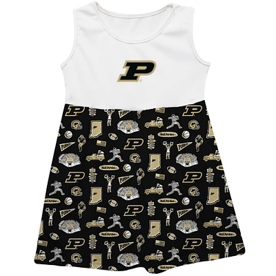 Girls Infant Vive La Fete Black Purdue Boilermakers Impressions Artwork Tank Top Dress