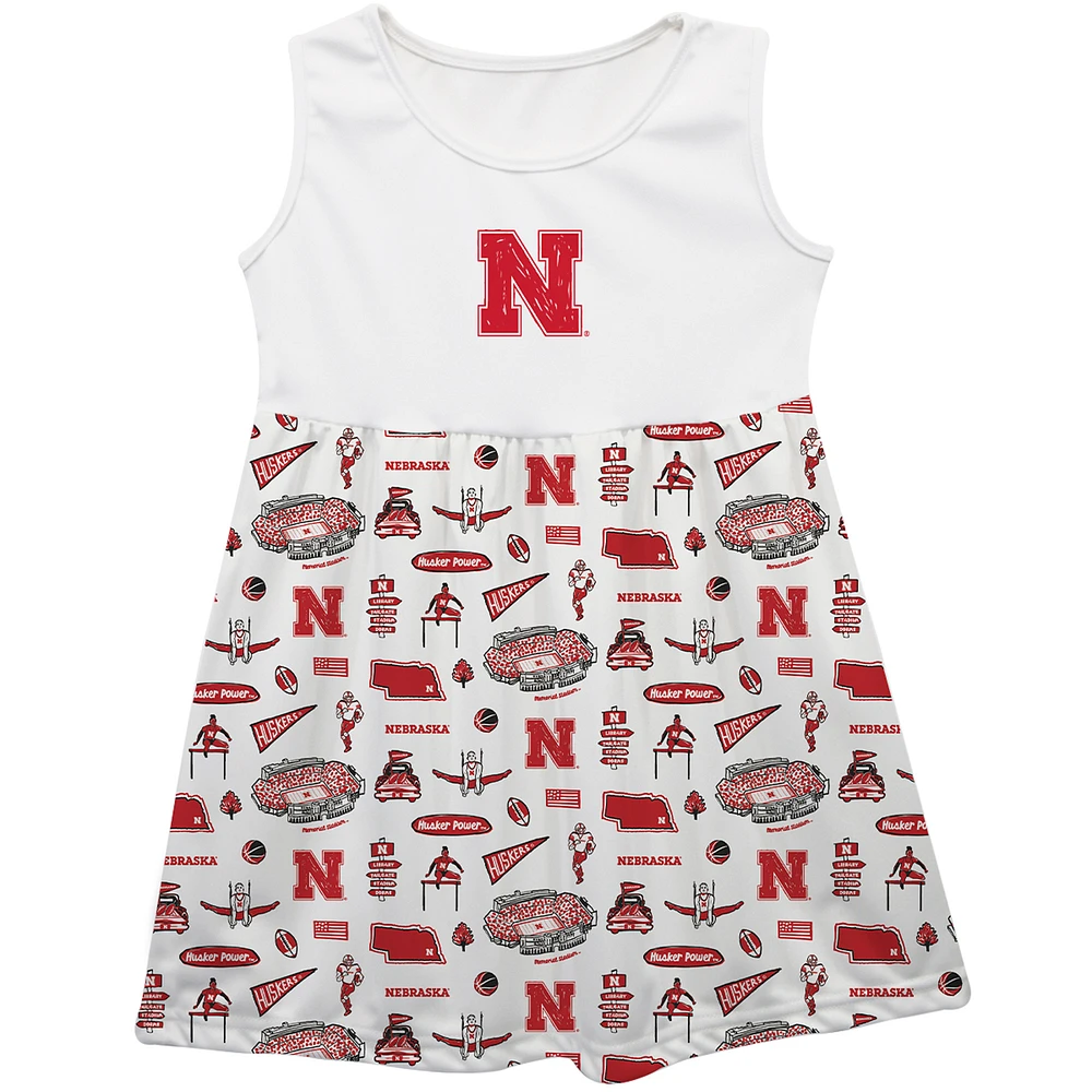 Girls Infant Vive La Fete Nebraska Huskers Impressions Artwork Tank Top Dress