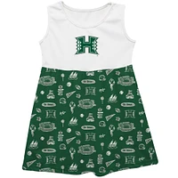 Girls Infant Vive La Fete  Green Hawaii Rainbow Warriors Impressions Artwork Tank Top Dress