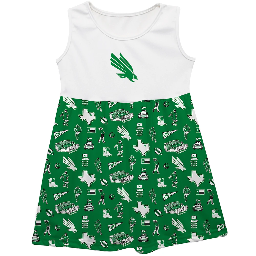 Girls Infant Vive La Fete Green North Texas Mean Impressions Artwork Tank Top Dress