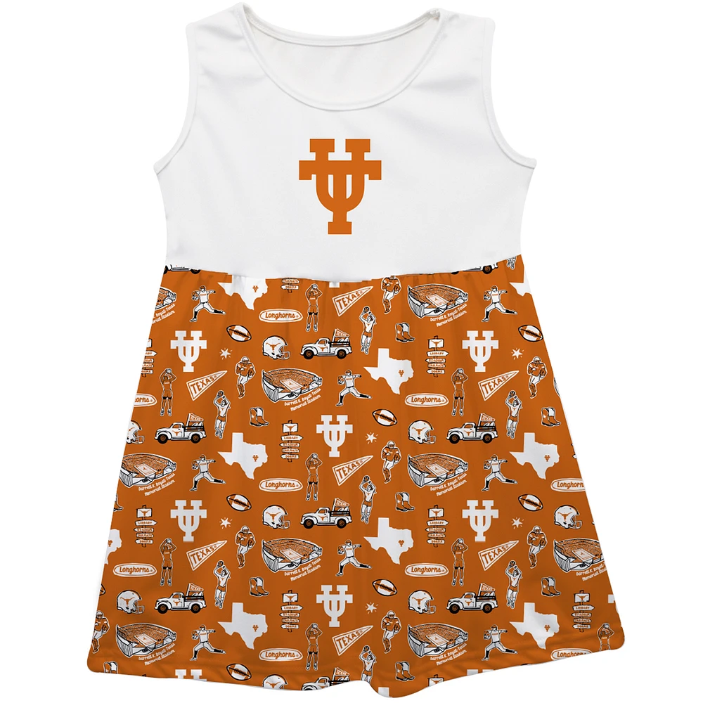 Girls Infant Vive La Fete Gold Texas Longhorns Impressions Artwork Tank Top Dress