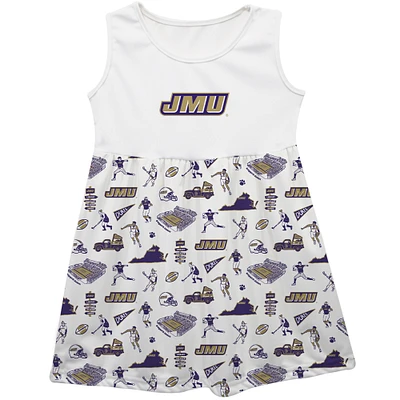 Girls Toddler Vive La Fete James Madison Dukes Impressions Artwork Tank Top Dress