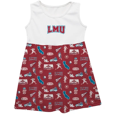 Girls Toddler Vive La Fete  Scarlet Loyola Marymount Lions Impressions Artwork Tank Top Dress