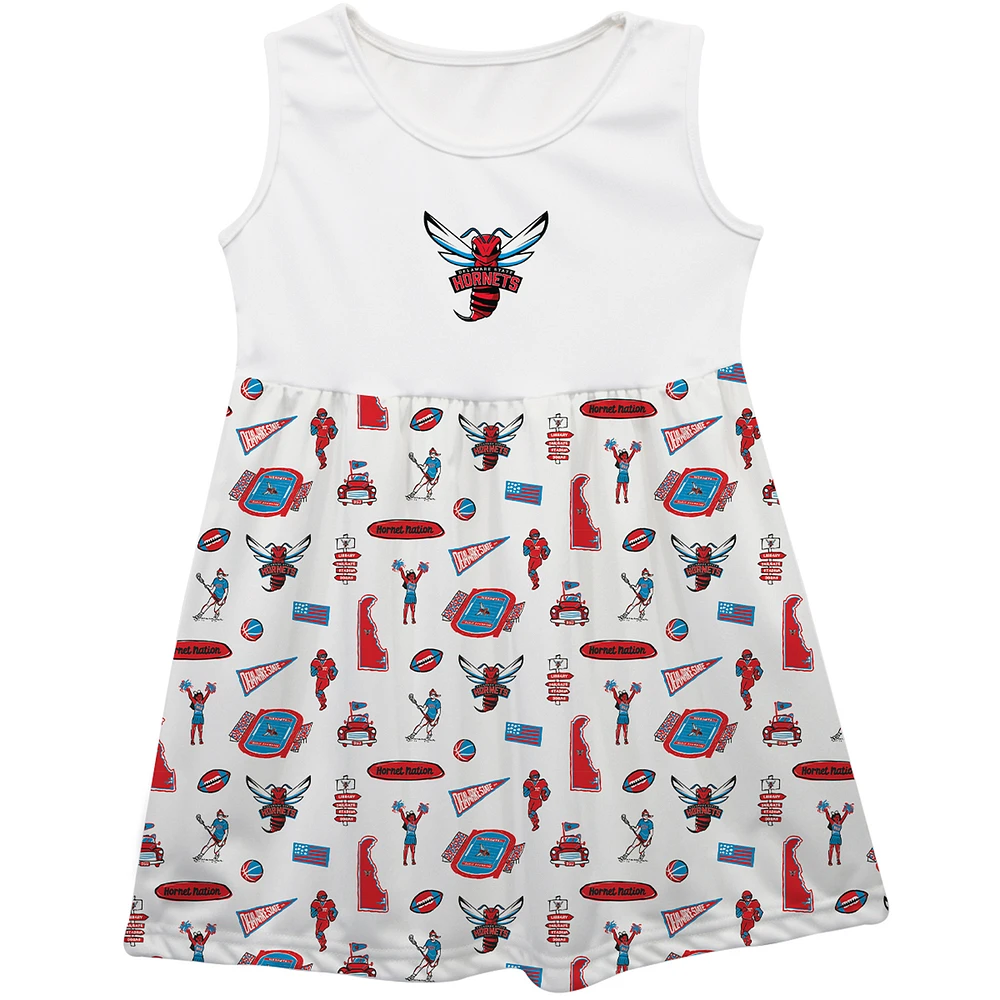 Girls Toddler Vive La Fete Delaware State Hornets Impressions Artwork Tank Top Dress
