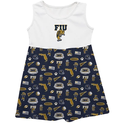 Girls Toddler Vive La Fete Navy FIU Panthers Impressions Artwork Tank Top Dress